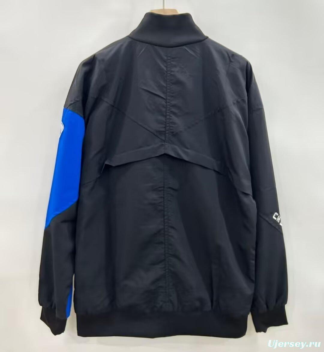 25/26 Chelsea Black Full Zipper Windbreaker