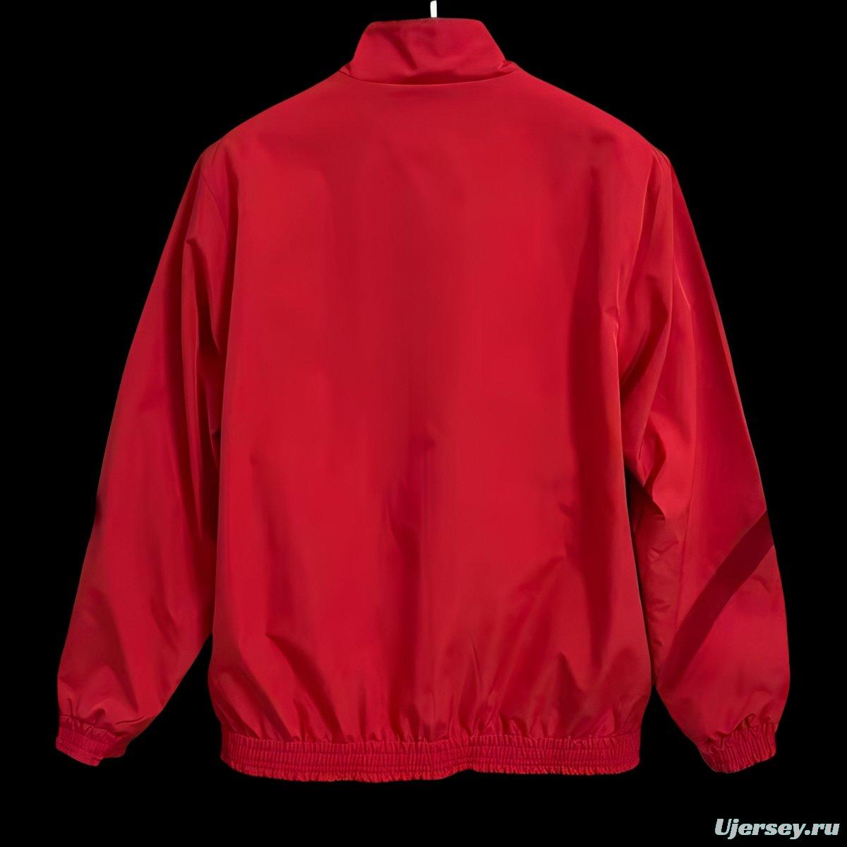 2026 Spain Home Red Full Zipper Windbreaker