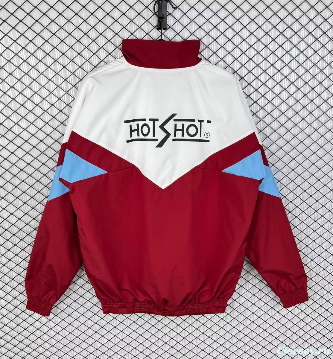 Retro 93/94 Sevilla White/Wine Full Zipper Windbreaker