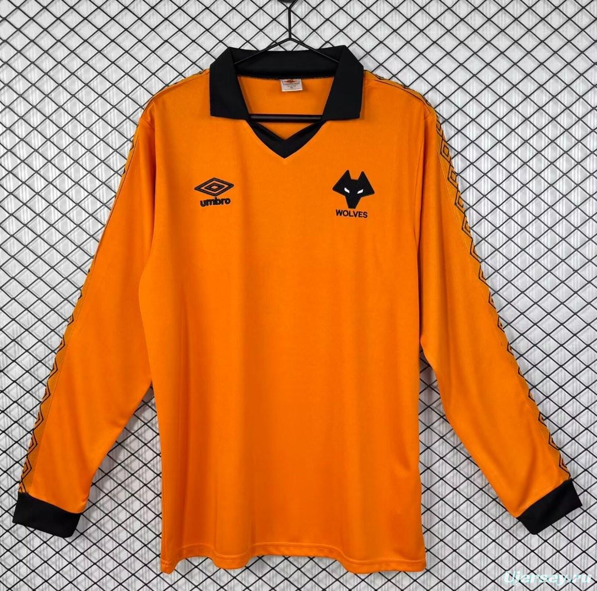 Retro 80/81 Wolverhampton Wanderers Home Long Sleeve Jersey