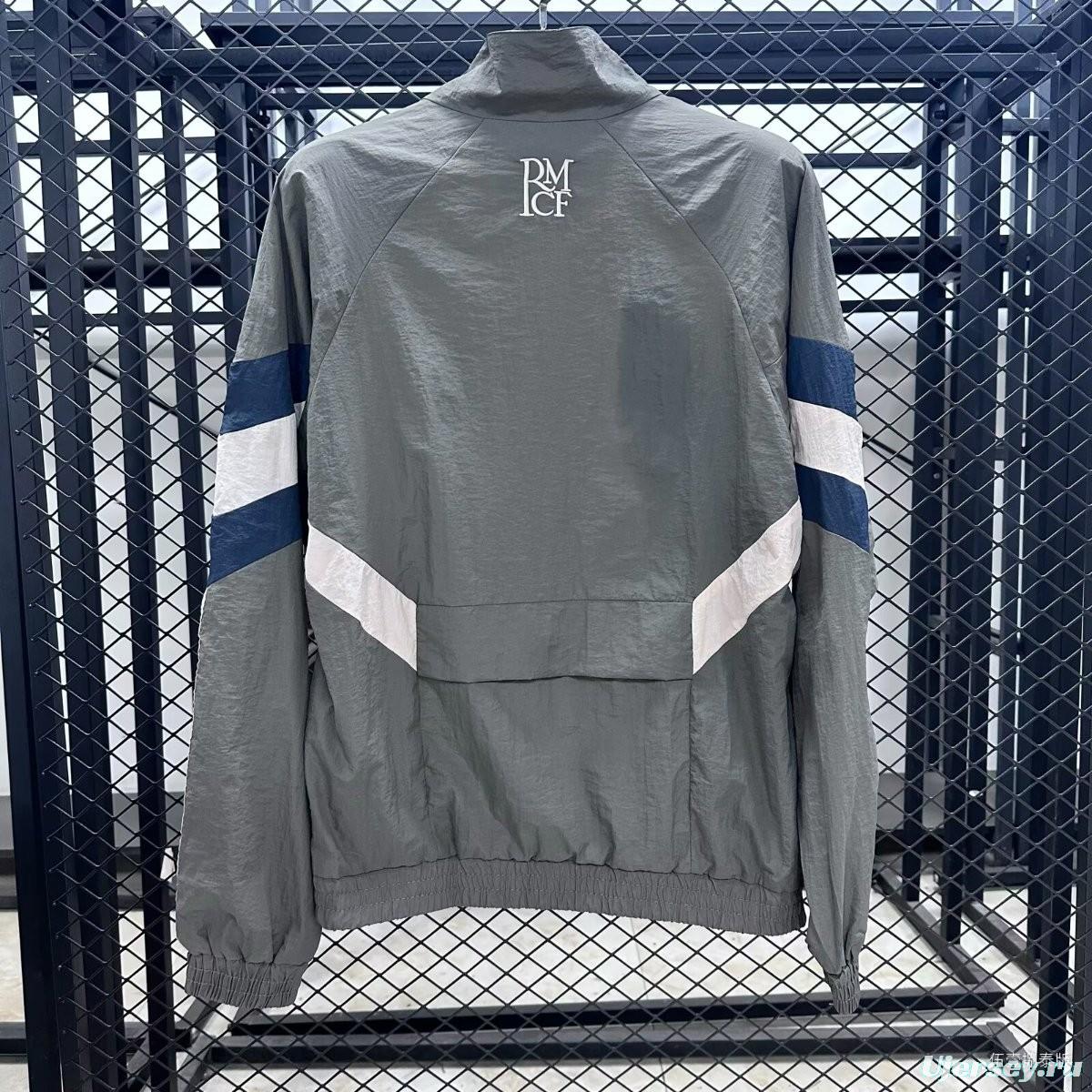 25/26 Real Madrid Grey Full Zipper Windbreaker