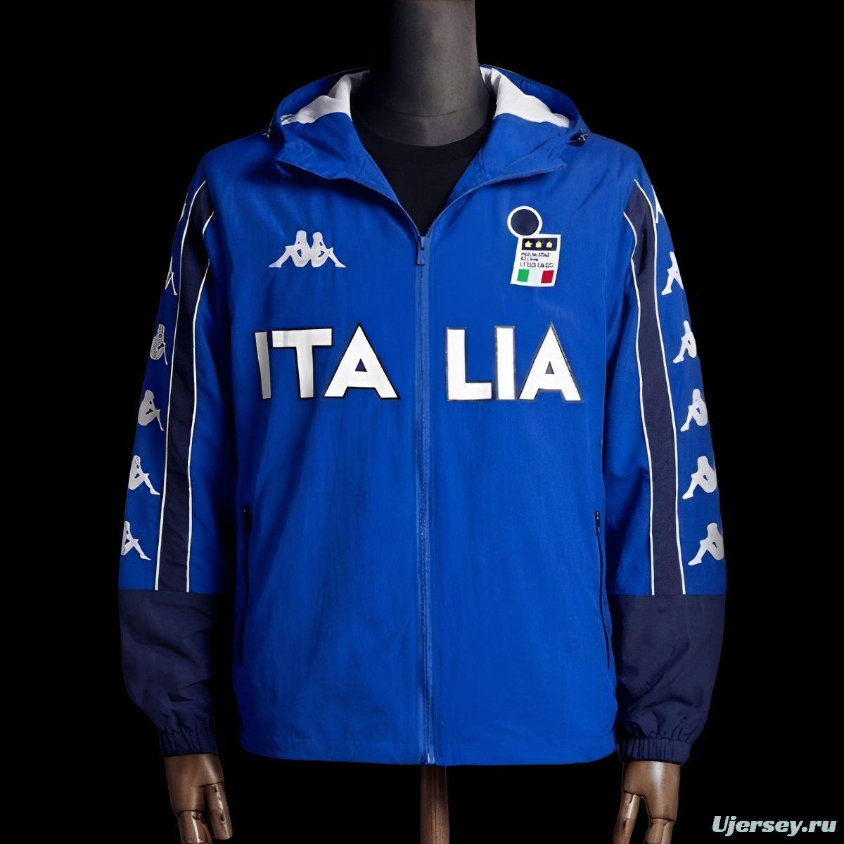 1998 Vintage Style Italy Blue Jacket Windbreaker