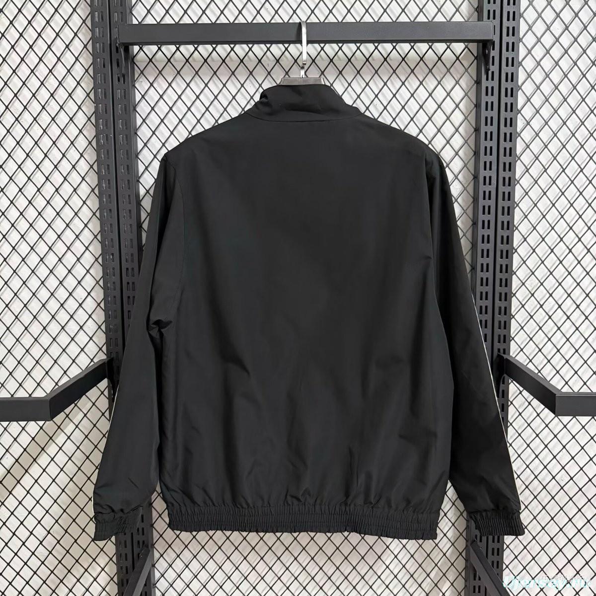 2026 Germany Black Full Zipper Windbreaker