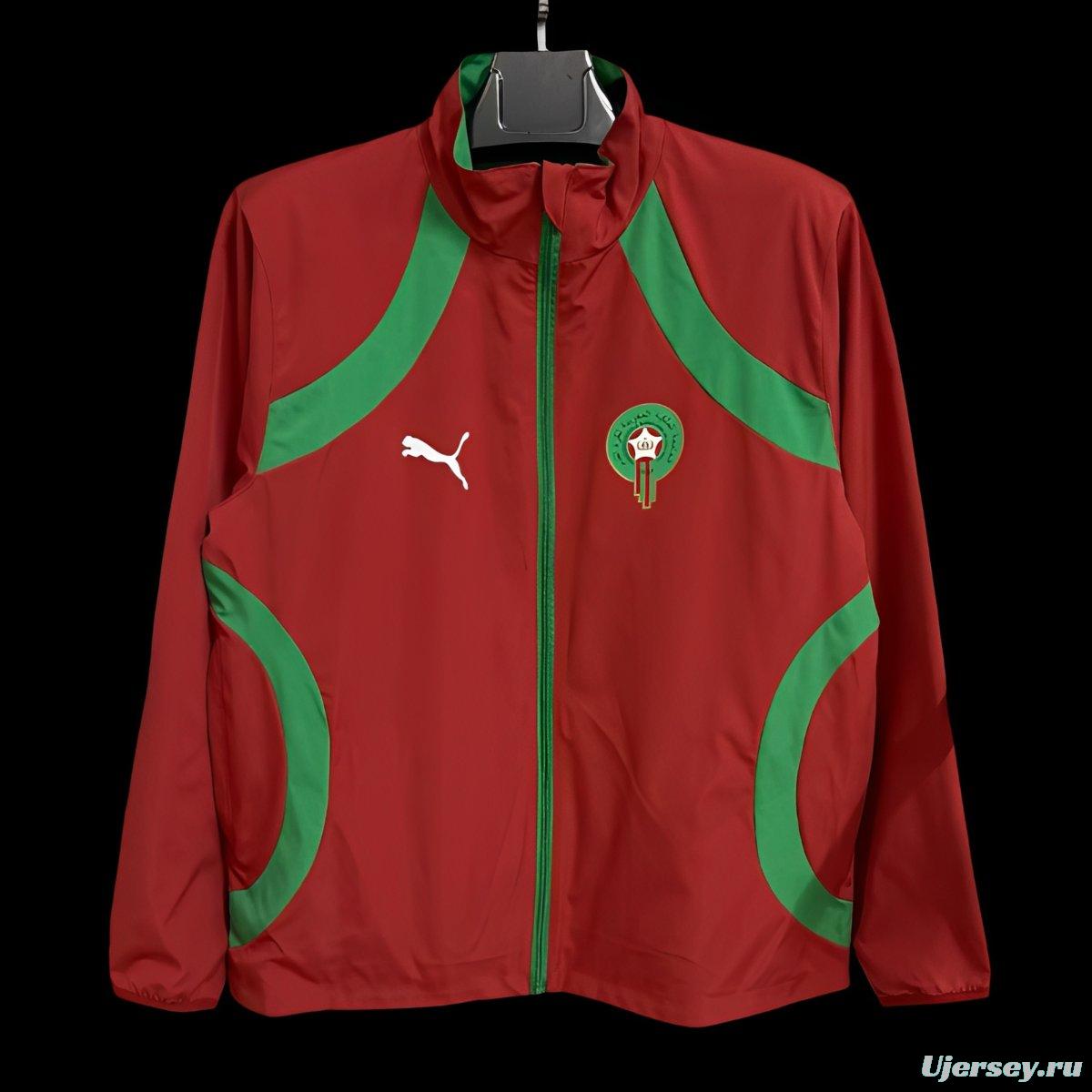 2026 Morocco Wine Full Zipper Windbreaker
