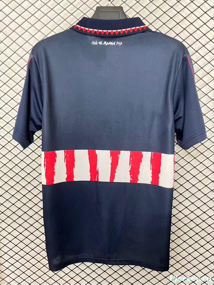 Retro 97/98 Atletico Madrid Away Navy Jersey