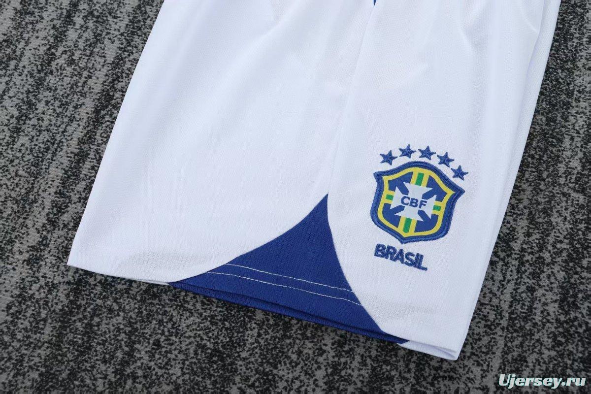 Retro Kids 2004 Brazil Away Blue Jersey