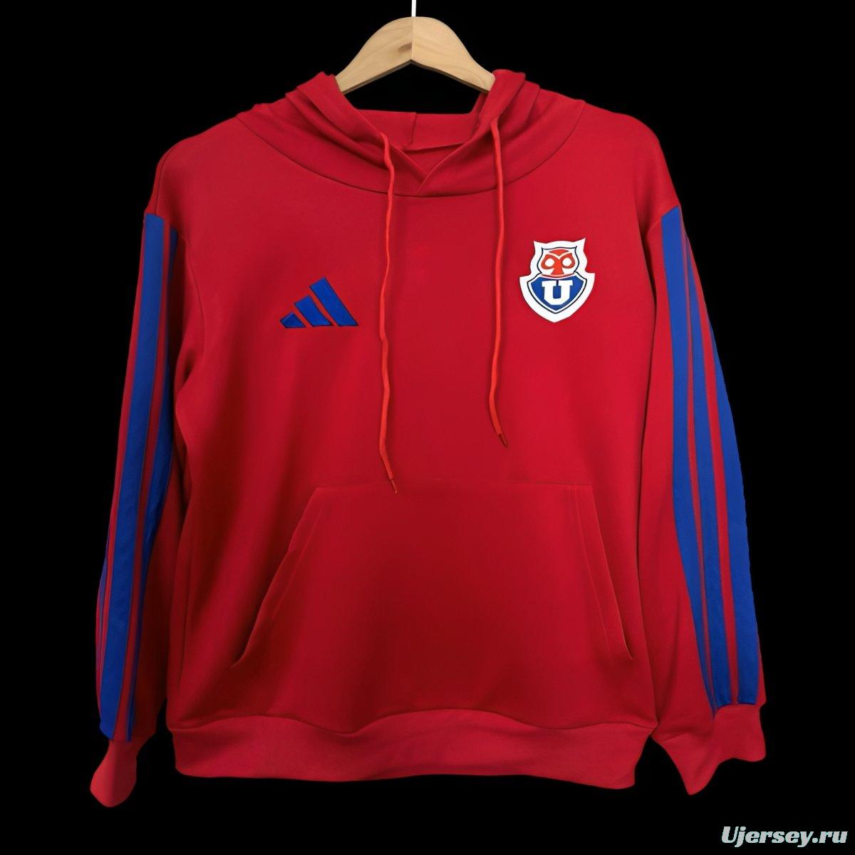 25/26 Club Universidad De Chile Red Hoodie