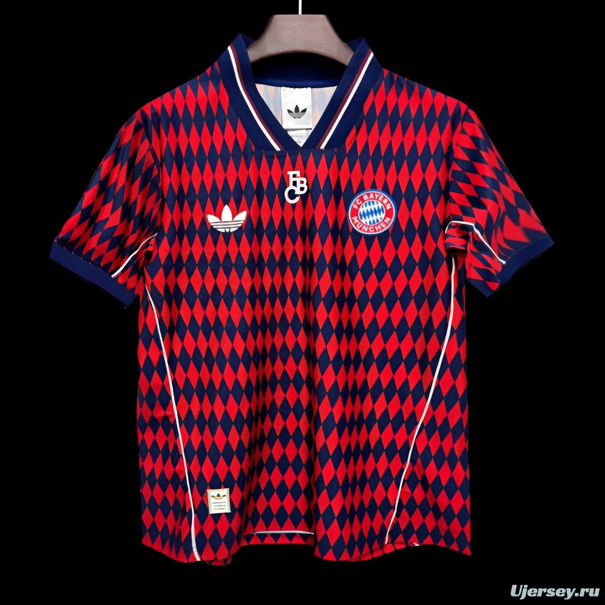 2026 Bayern Munich Adidas Terrace Icons Red/Navy Jersey
