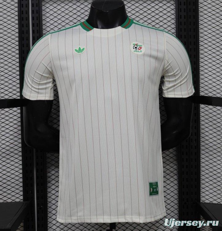 2026 Player Version Algeria White with Green Pinstripes Jersey