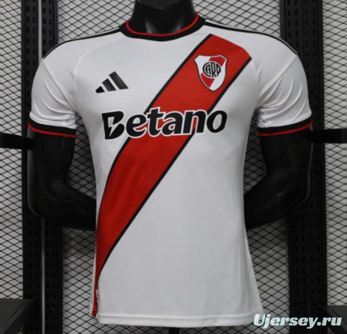Player Version 26/27 River Plate Home White with Red Diagonal Sash Jersey