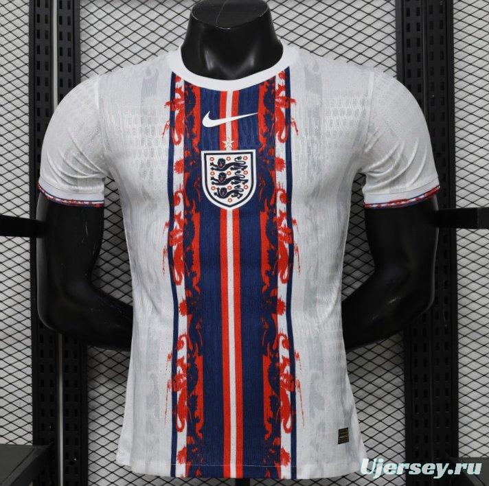Player Version 2026 England White Blue Red Lion Totem Special Edition Jersey