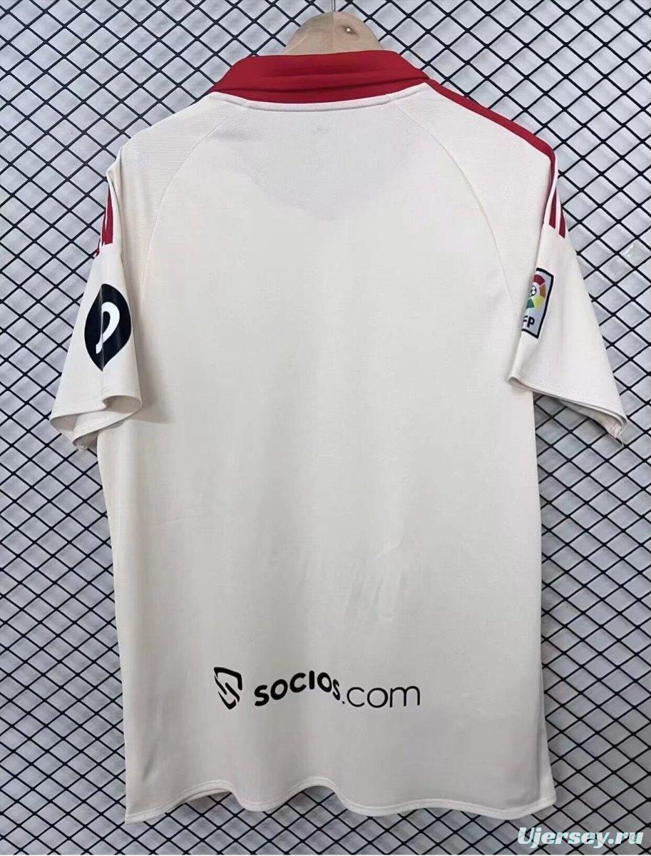 25/26 Sevilla White Vintage Re-make Jersey