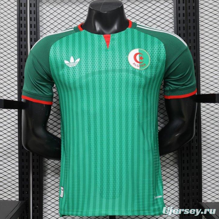 Player Version 26/27 Algeria Away Green with Tonal Vertical Stripe  Jersey