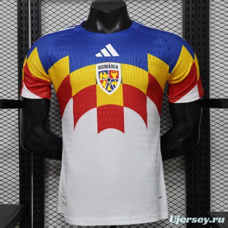 Player Version 2026 Romania Special Edition White with Blue Yellow Red Jersey
