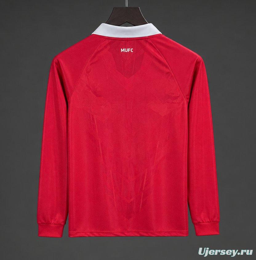 Retro 10/11 Manchester United Home Long Sleeve Jersey