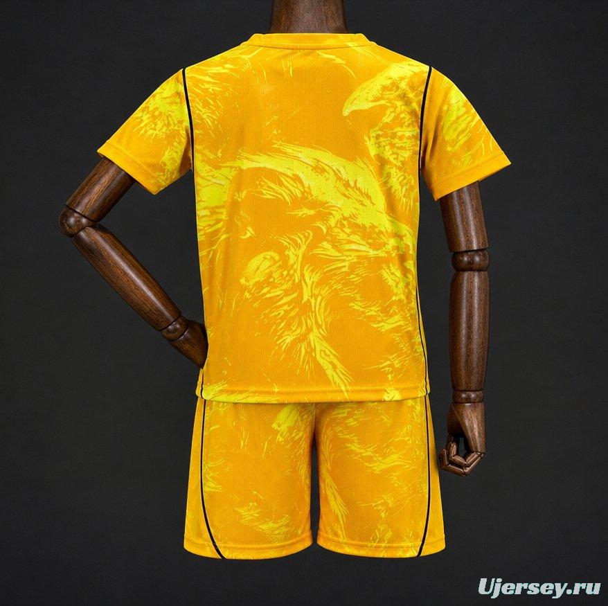 2026 Kids England Yellow Goalkeeper Jersey