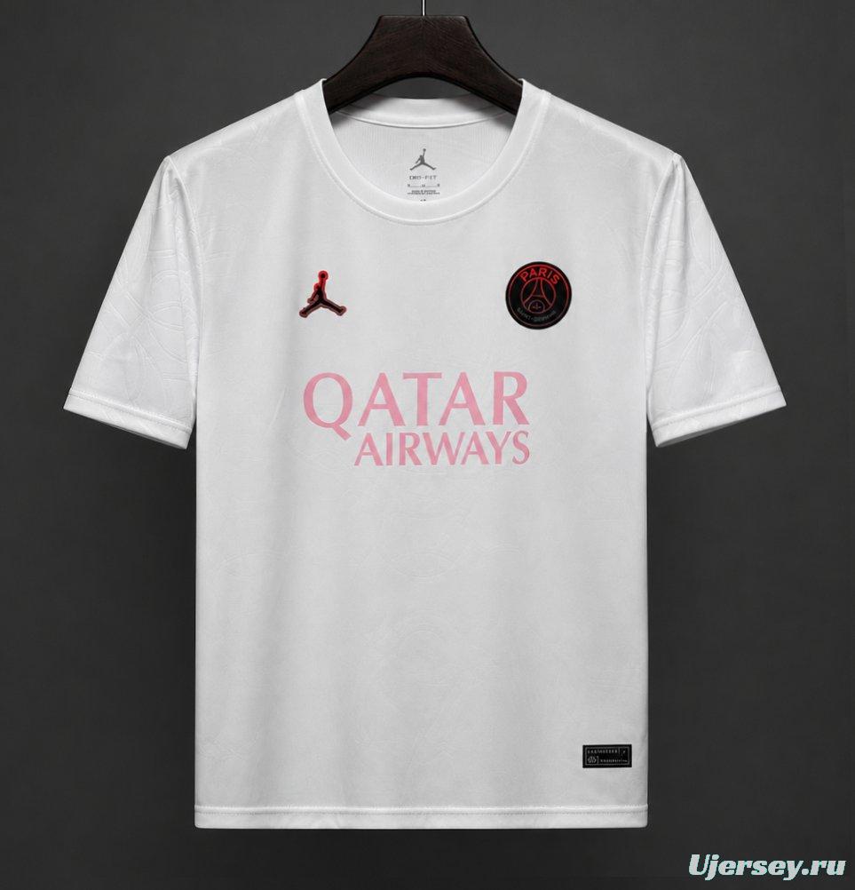 25/26 PSG x Jordan White & Pink Foam Training Jersey