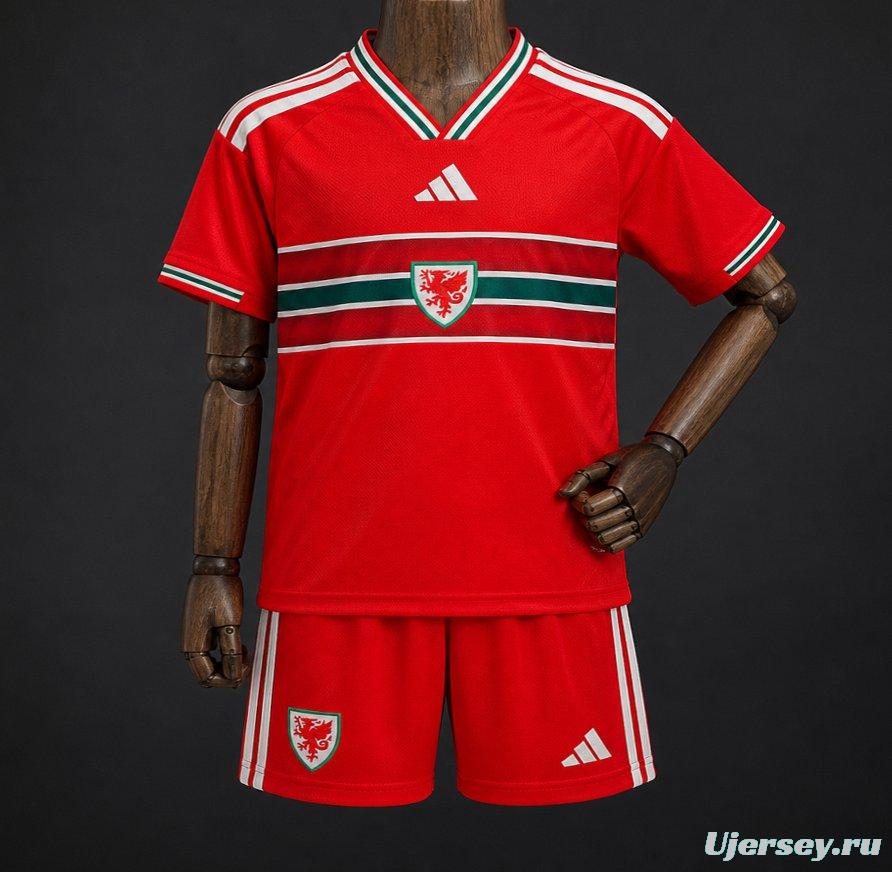 2026 Kids Wales Home Jersey