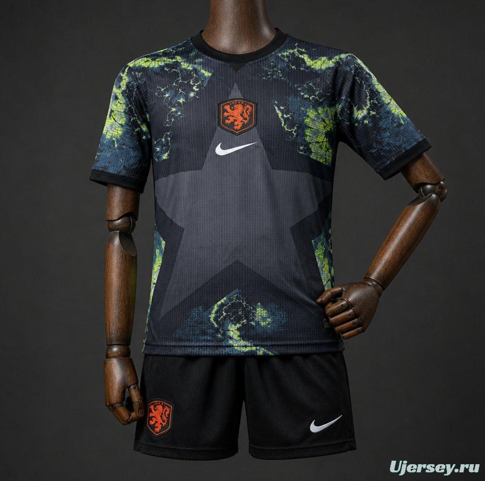 2026 Kids Netherlands Goalkeeper Jersey