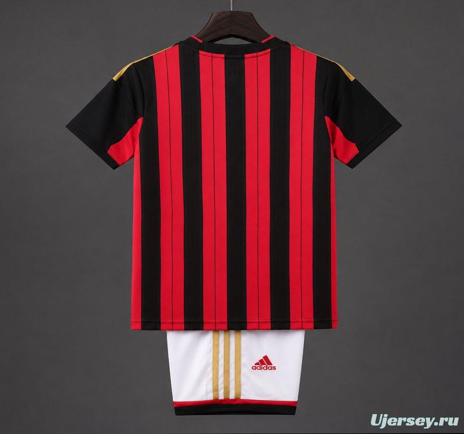 Retro Kids 2013/14 AC Milan Home Soccer Jersey