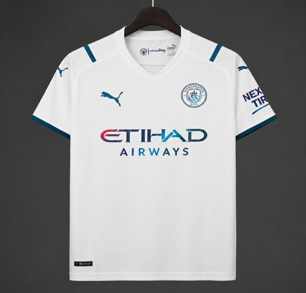 Retro 21/22 Manchester City Away White Jersey
