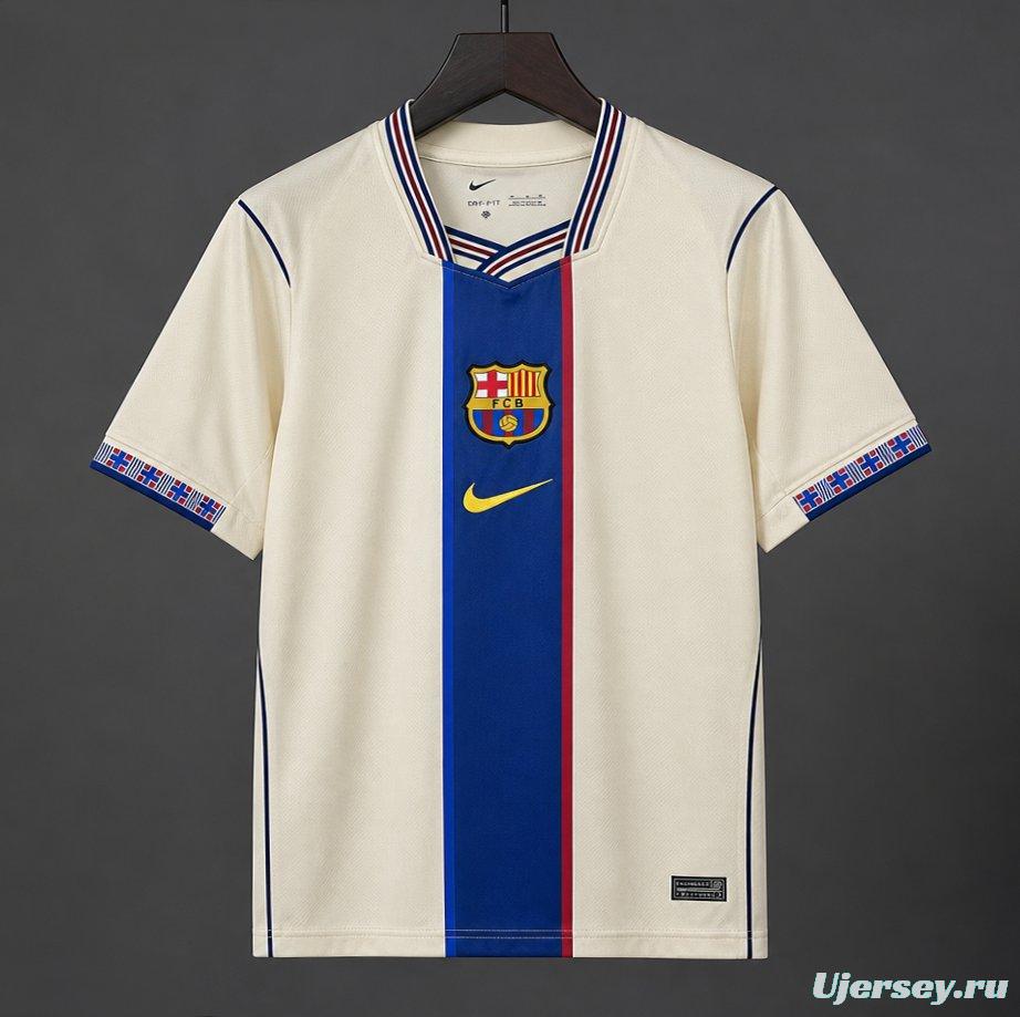 26/27 FC Barcelona Special Edition "Mashup" Away Jersey - Cream/Blue Stripe - As worn by Messi, Pedri, Yamal