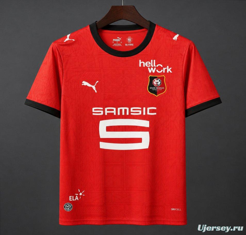 Player Version 26/27 Stade Rennais Red  Jersey
