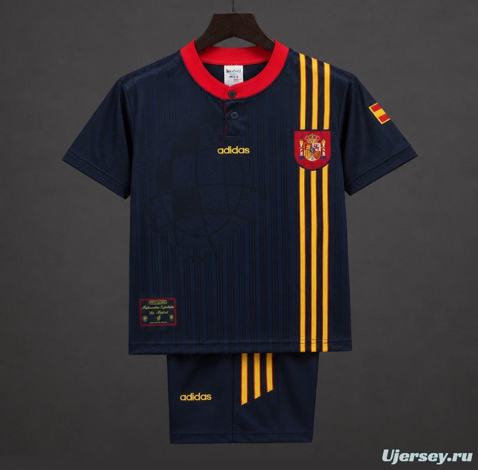 Retro Kids 1996 Spain Away Jersey