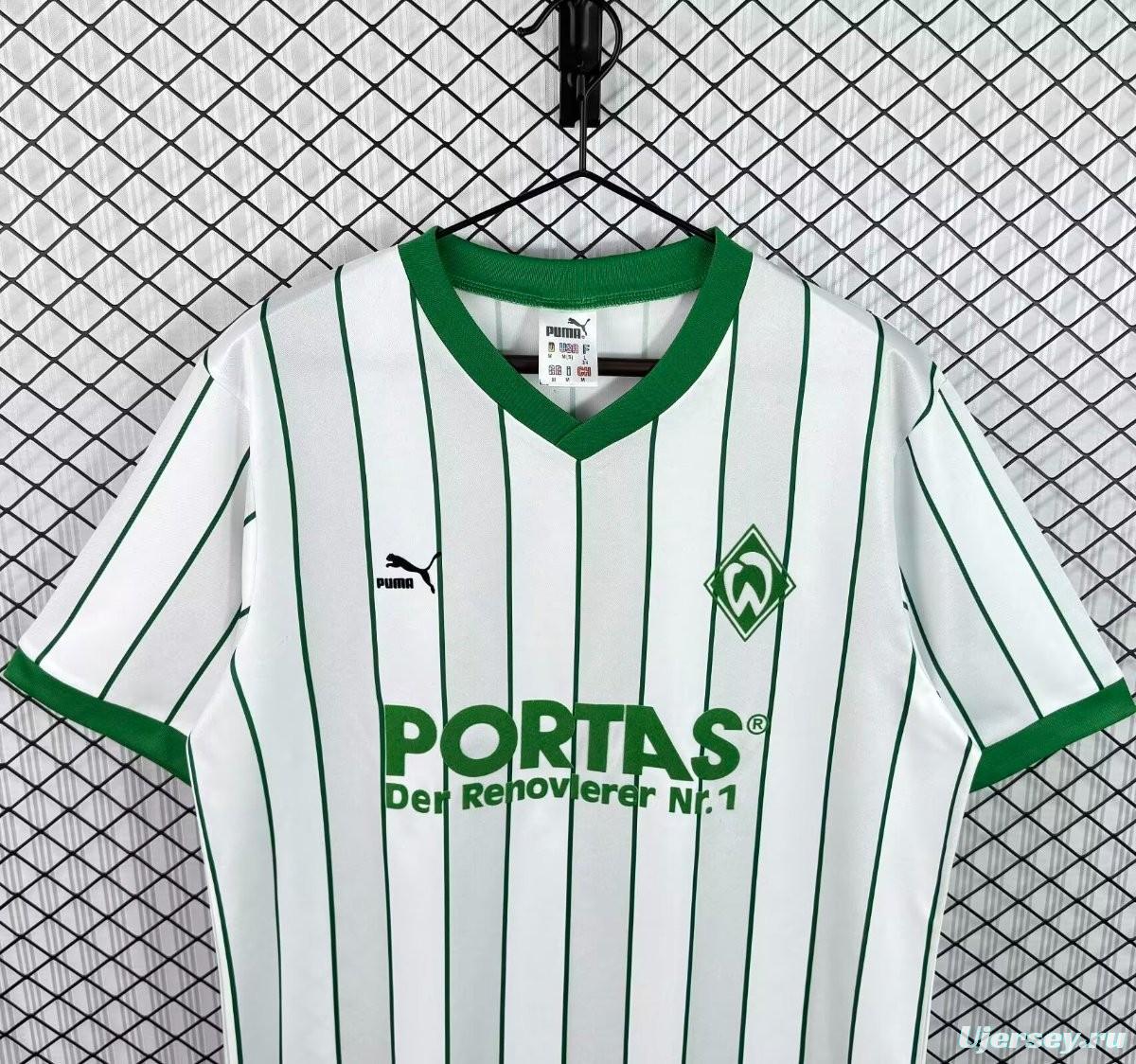 26/27 Werder Bremen White & Green Pinstripe  Vintage 2012/13  Remake Jersey