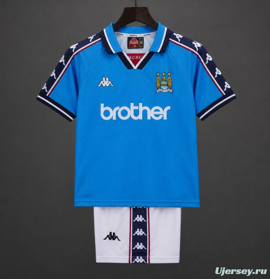 Retro Kids 97/98  Manchester City Home Jersey
