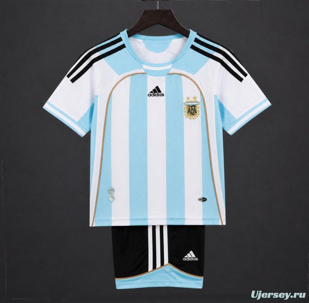 Retro Kids 2006 Argentina Home Jersey