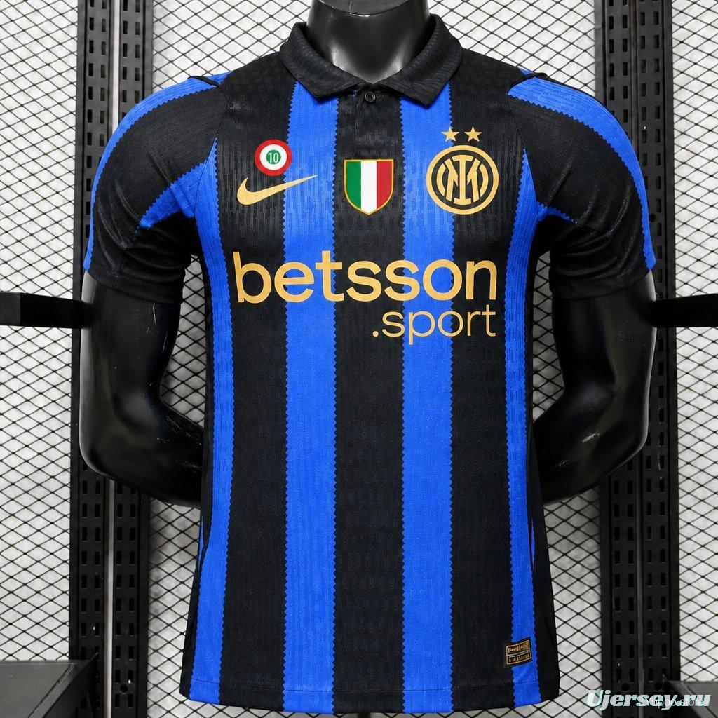 Player Version 26/27 Inter Milan Home Black & Blue  Stripe Jersey