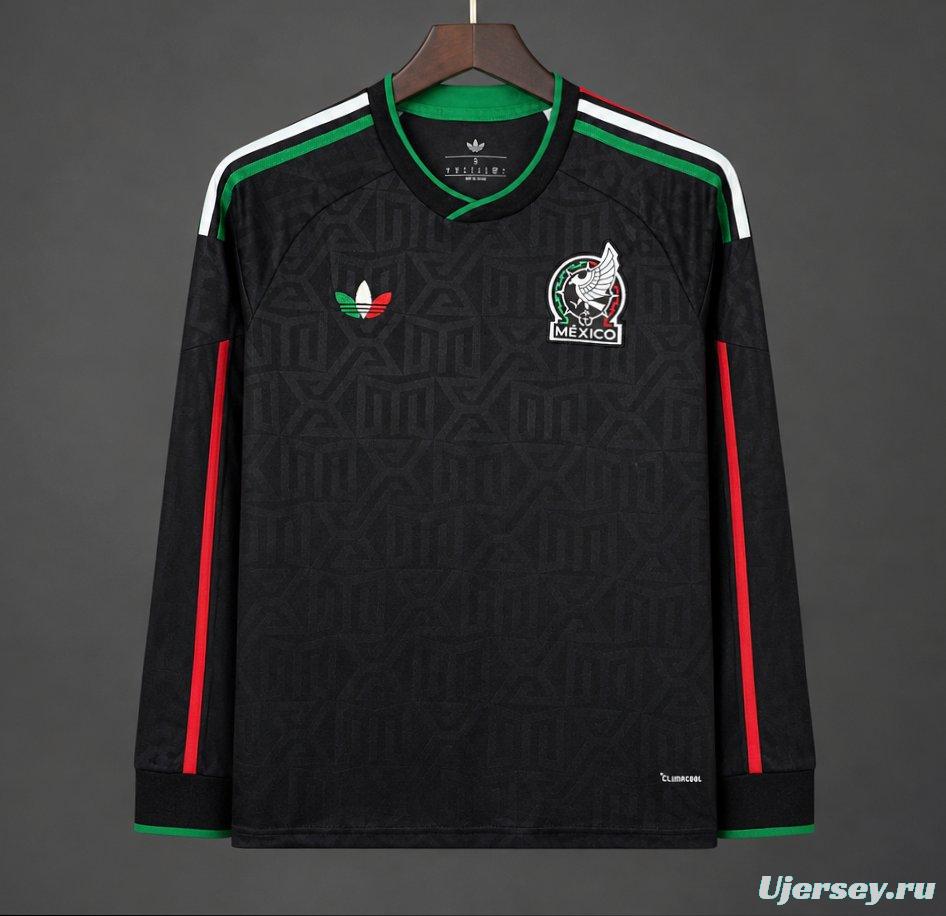 2026 Mexico Black Third Long Sleeve Jersey