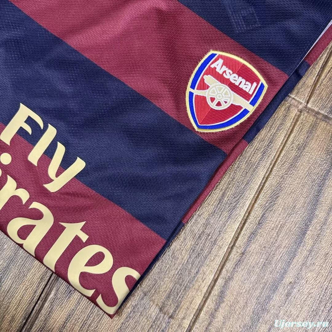 Retro 07/08 Arsenal Third Dark Blue/Maroon Jersey