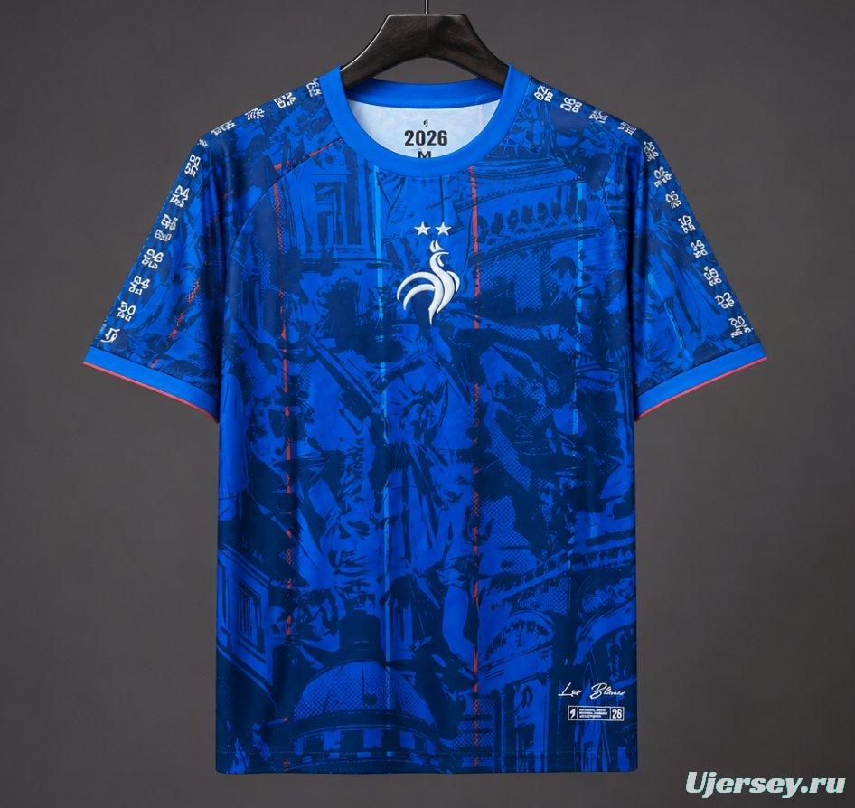 2026 France 'Les Bleus' Heritage Football Blue Jersey