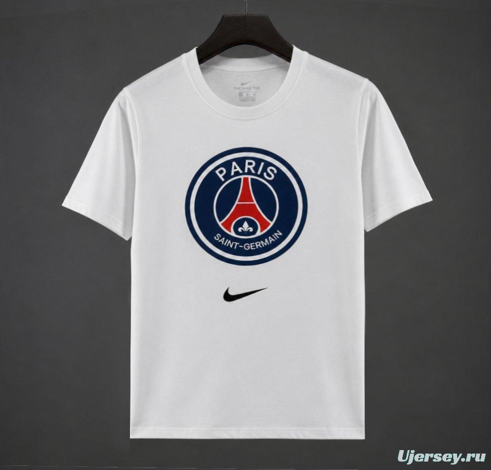 26/27 PSG White Cotton T-Shirt