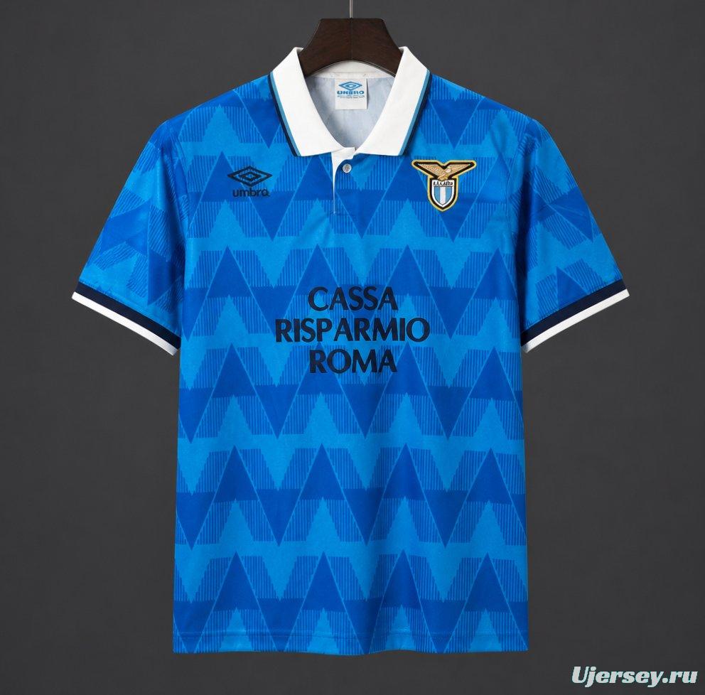Retro 89/90 Lazio Home Blue Jersey