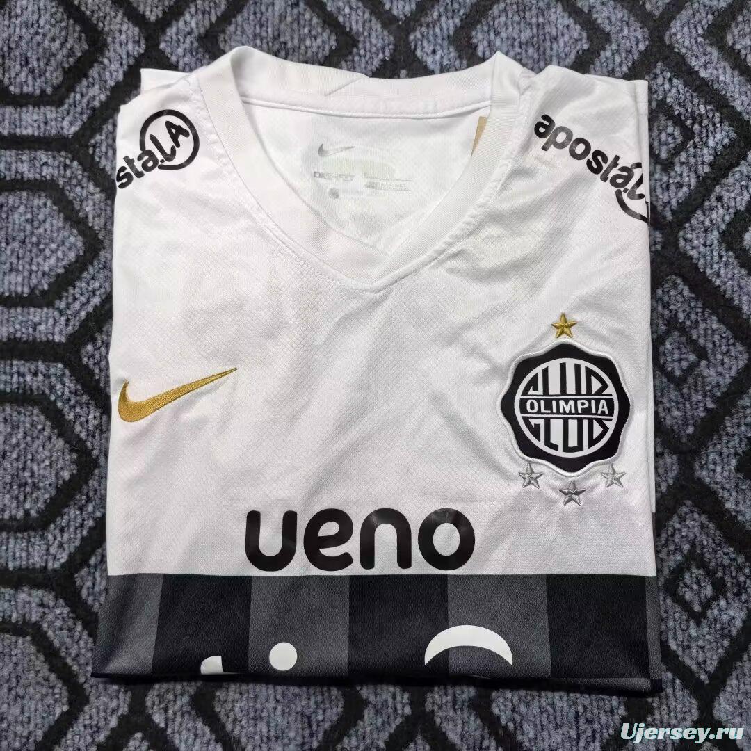 26/27 Olimpia Home White with Black Checkered Panel Jersey
