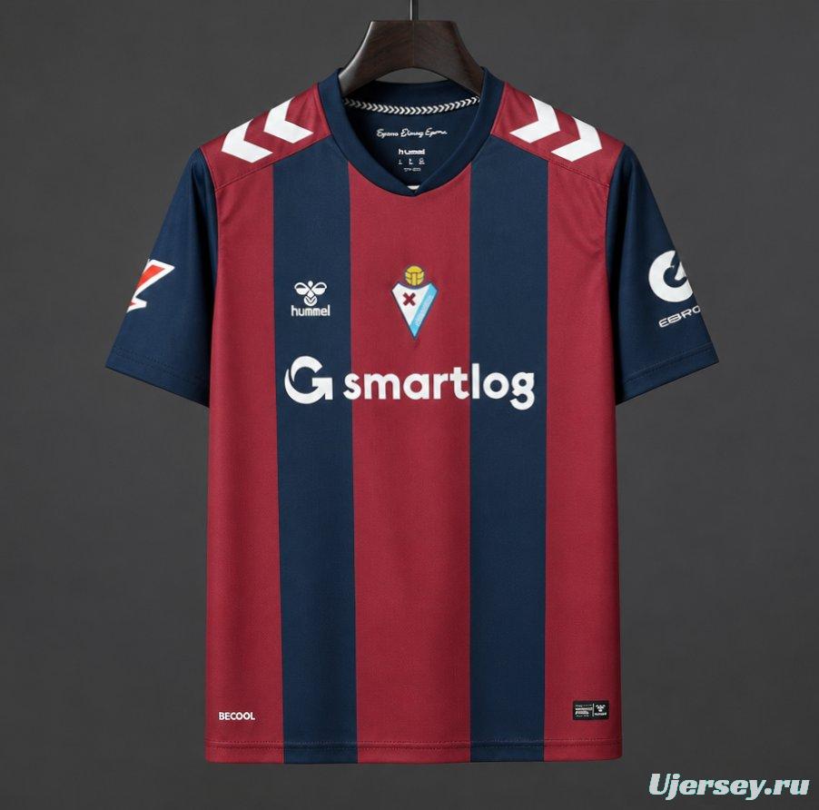 26/27 SD Eibar Home Burgundy Navy Jersey