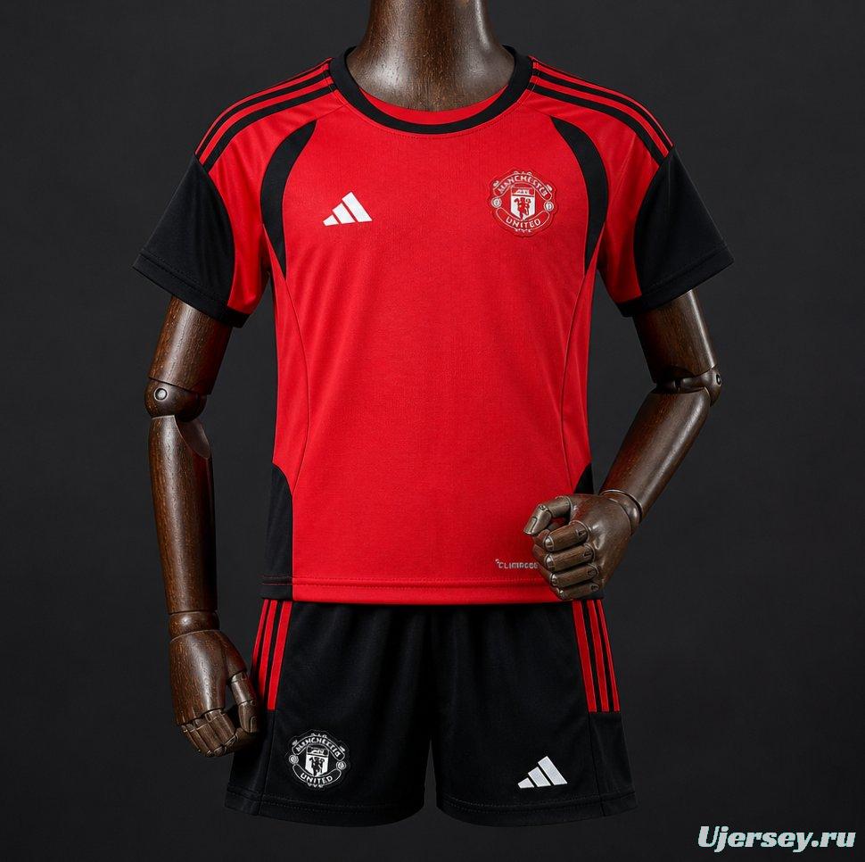 26/27 Kids Manchester United Training Red Jersey