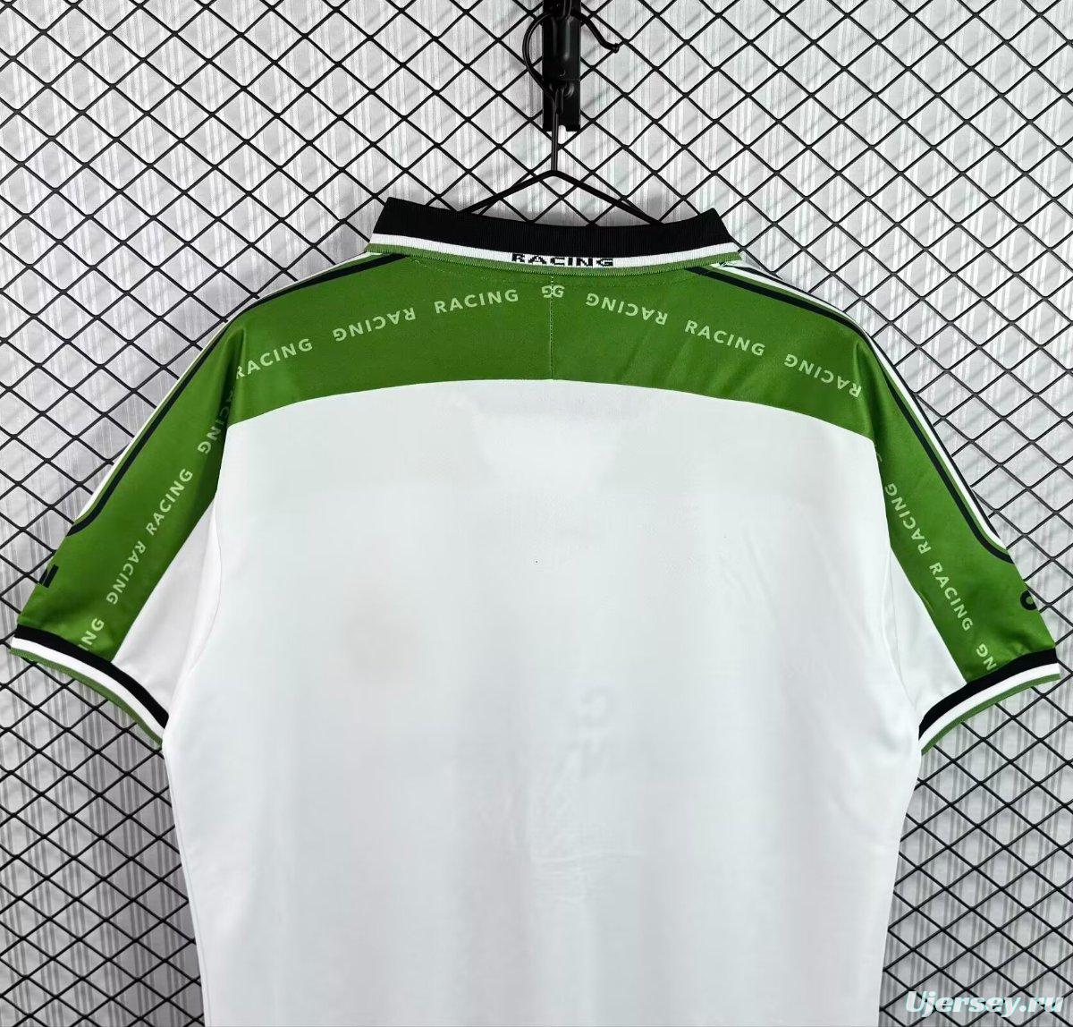 Retro 97/98 Racing Santander Home White Green Jersey