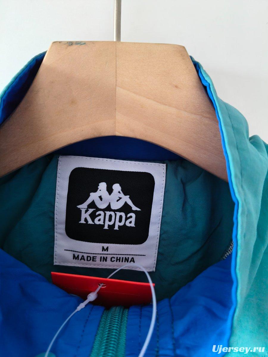 Retro 1967 Barcelona Teal & Blue & Burgundy Kappa Windbreaker Jacket