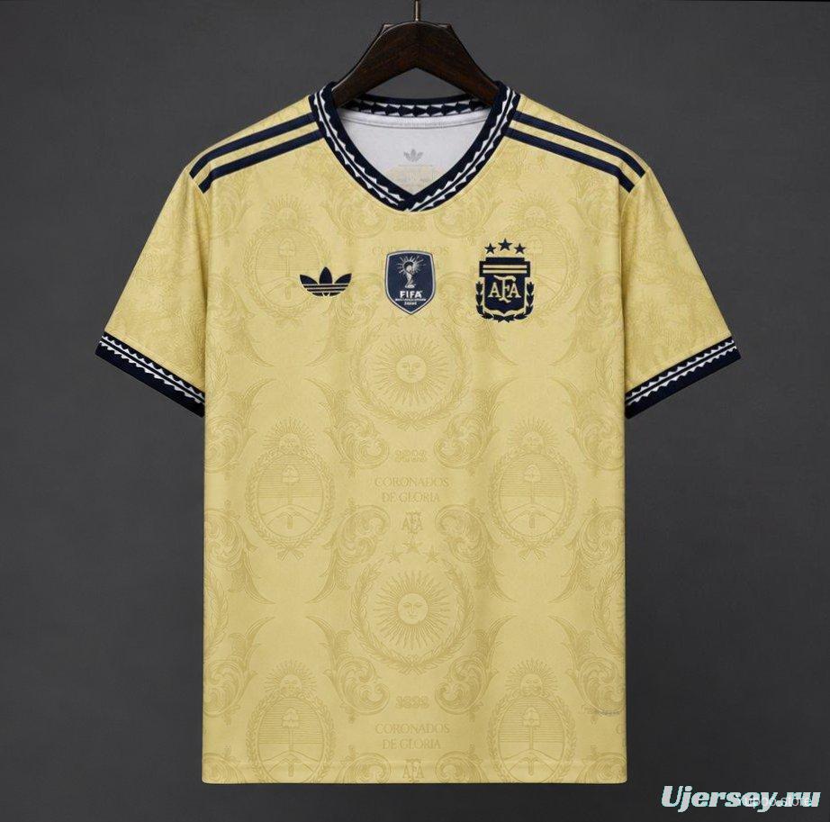2026 Argentina Commemorative Gold  Jersey