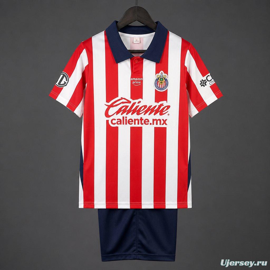 26/27 Kids Chivas Guadalajara Home  Jersey