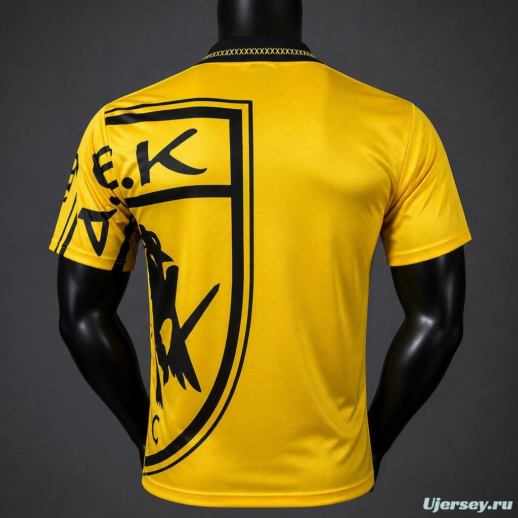 Retro 94/95 AEK Athens Home  Yellow Jersey