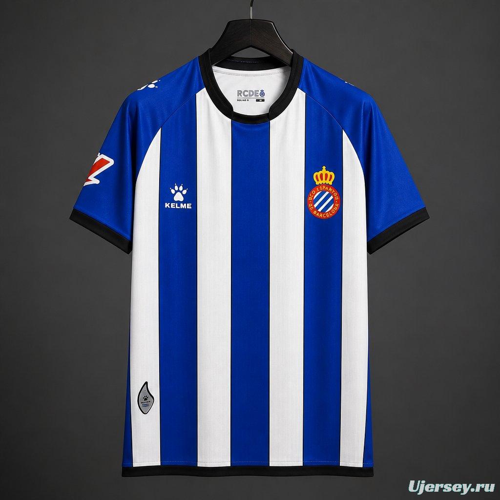 26/27 Espanyol Home Blue&White Stripe Jersey