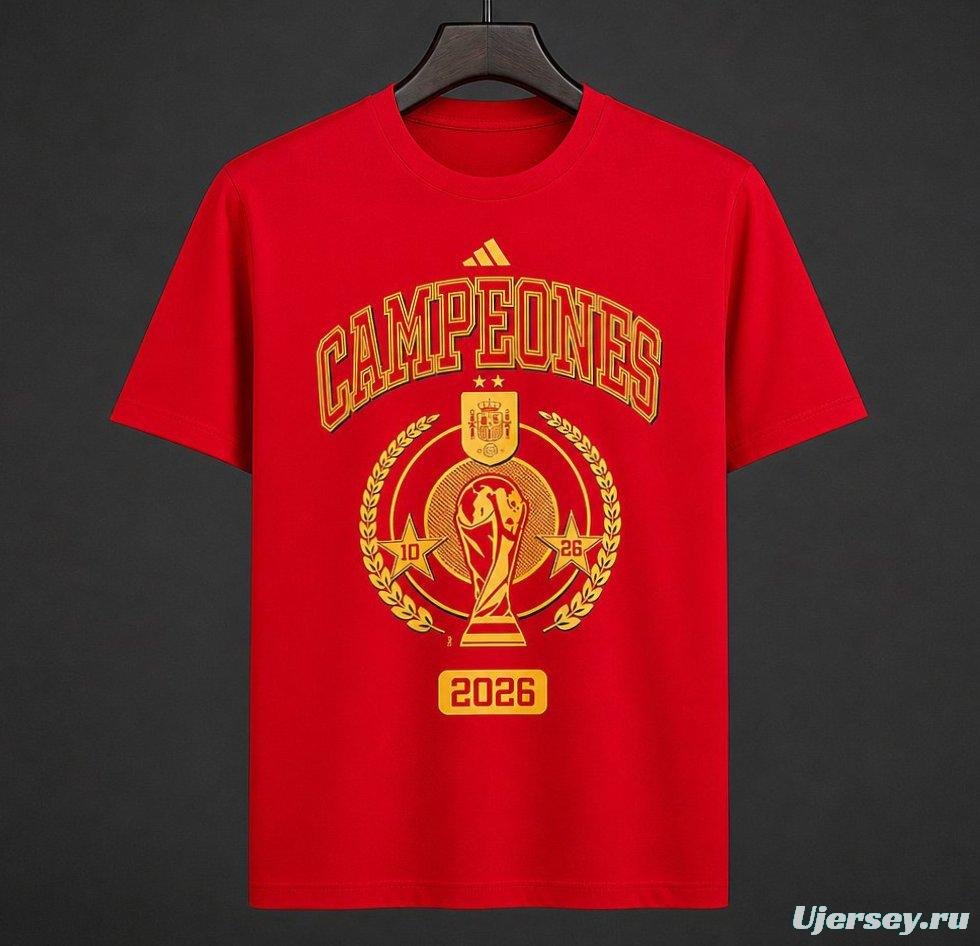 2026 Spain World Cup Champion Red T-Shirt