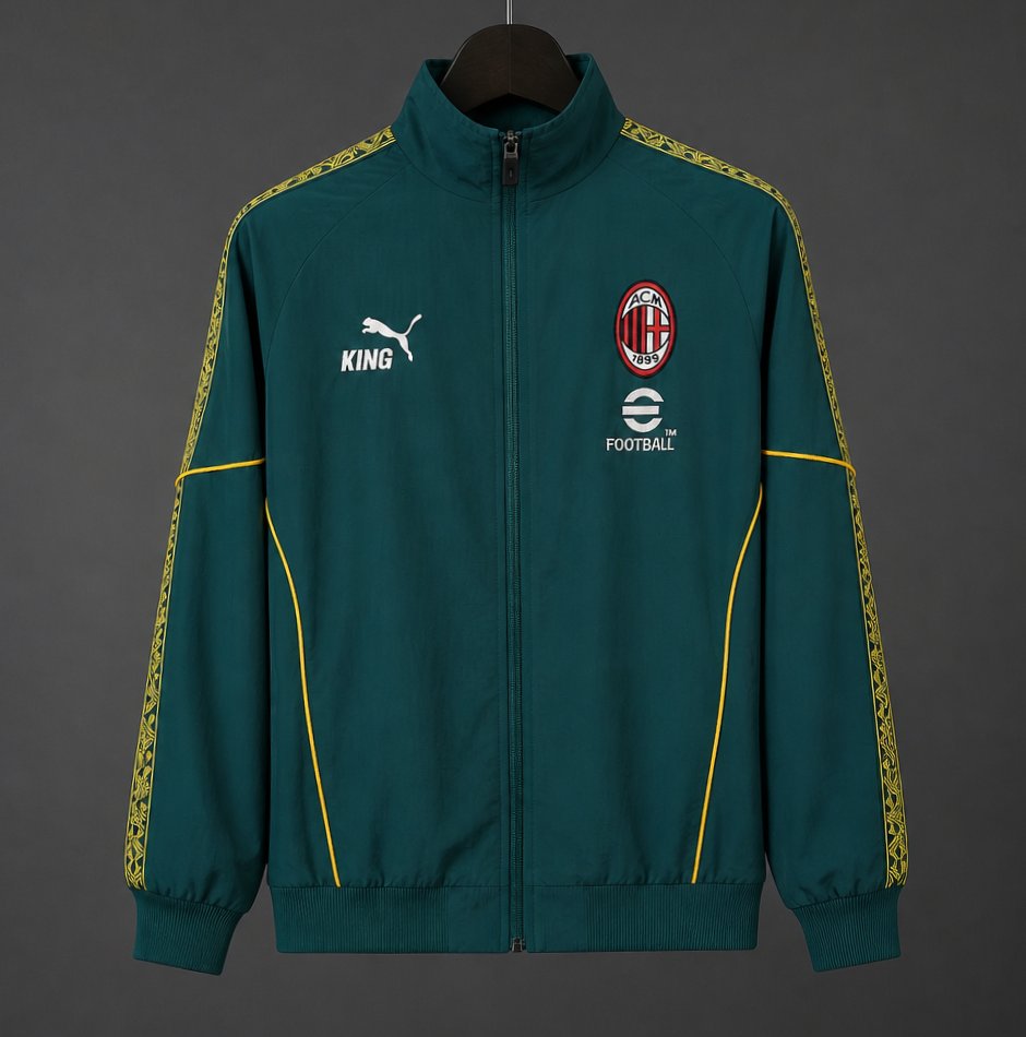 26/27 AC Milan Deep Green Full Zipper Windbreaker