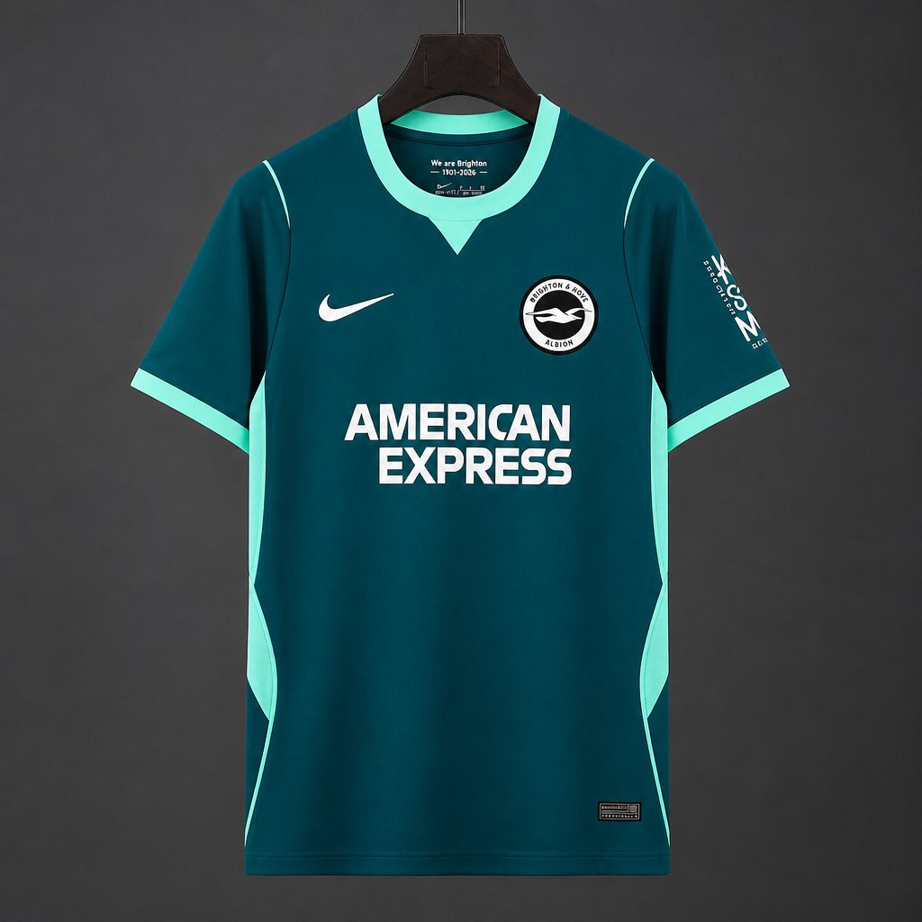26/27 Brighton Hove Albion Third Teal Jersey