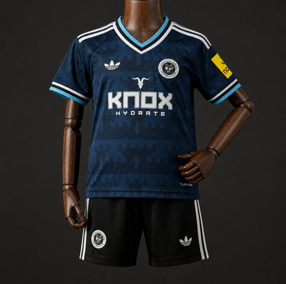 26/27 Kids Newcastle United Away Navy Blue Jersey Kit